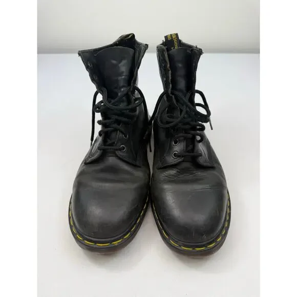 Dr. Martens Black Leather 8 Eye Boots Men’s Size 12 Broken In Grunge Streetwear - Picture 3 of 11